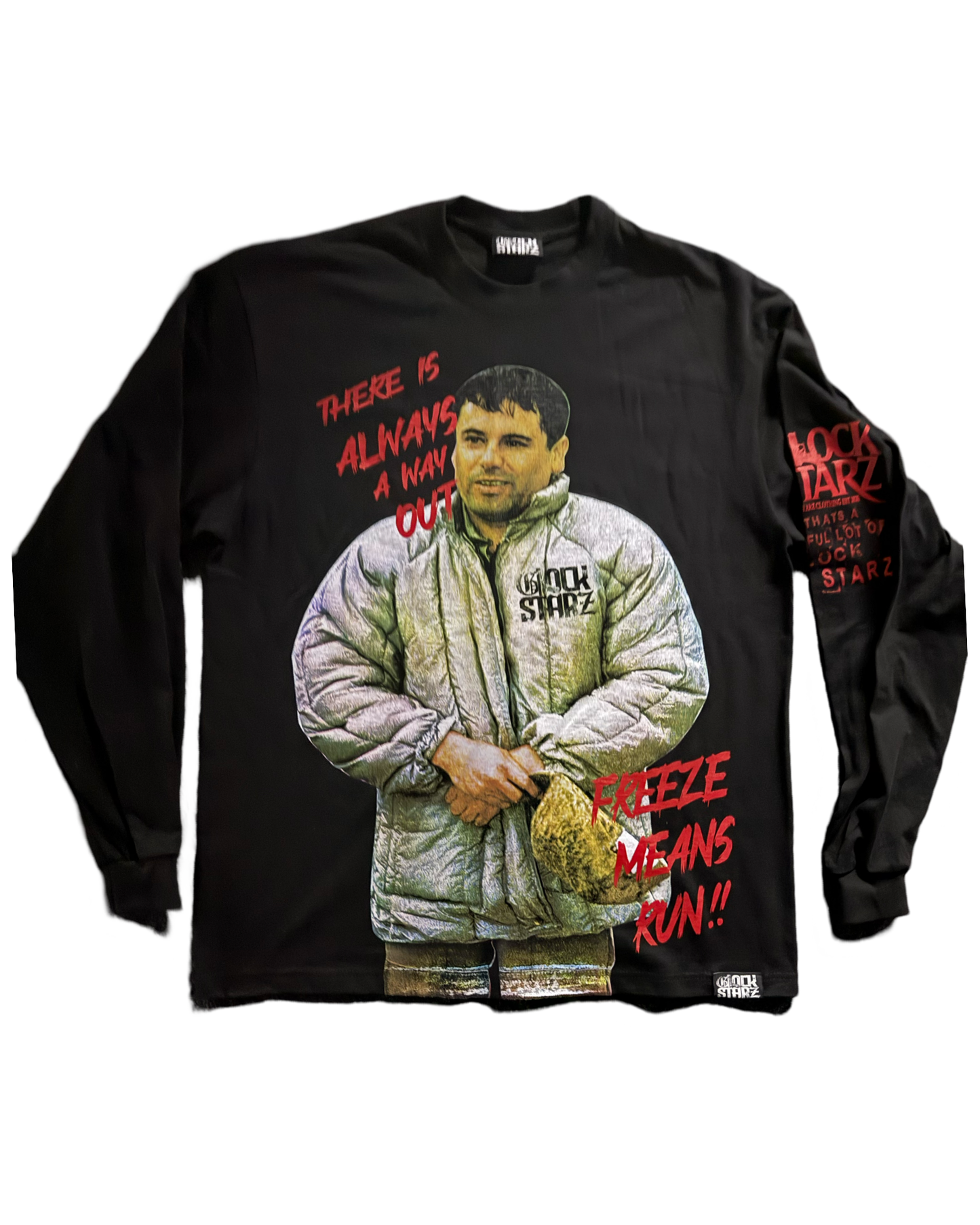 Glockstarz T shirt (long sleeve) freeze means run)