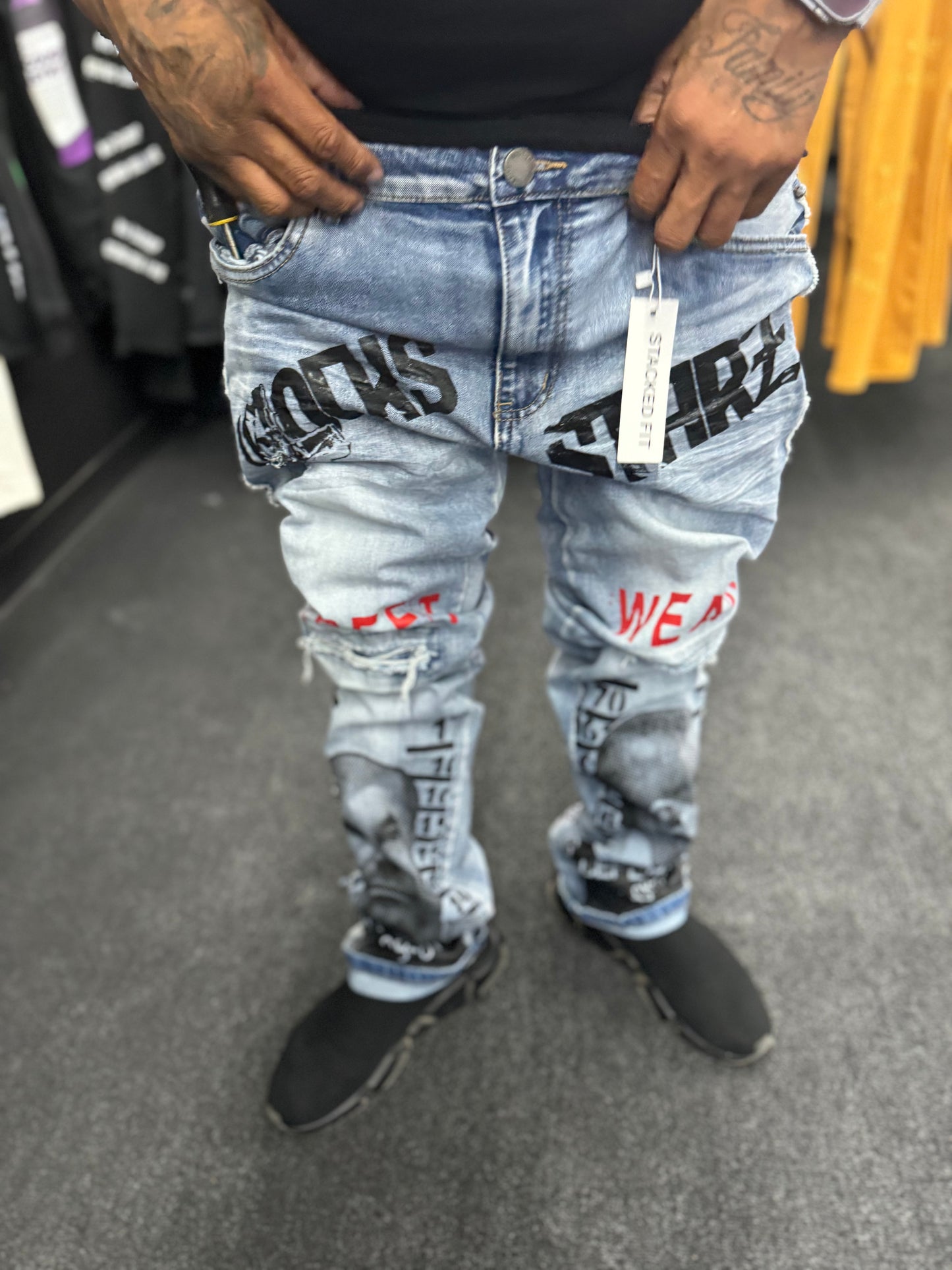 Glockstarz cool fit stack jeans