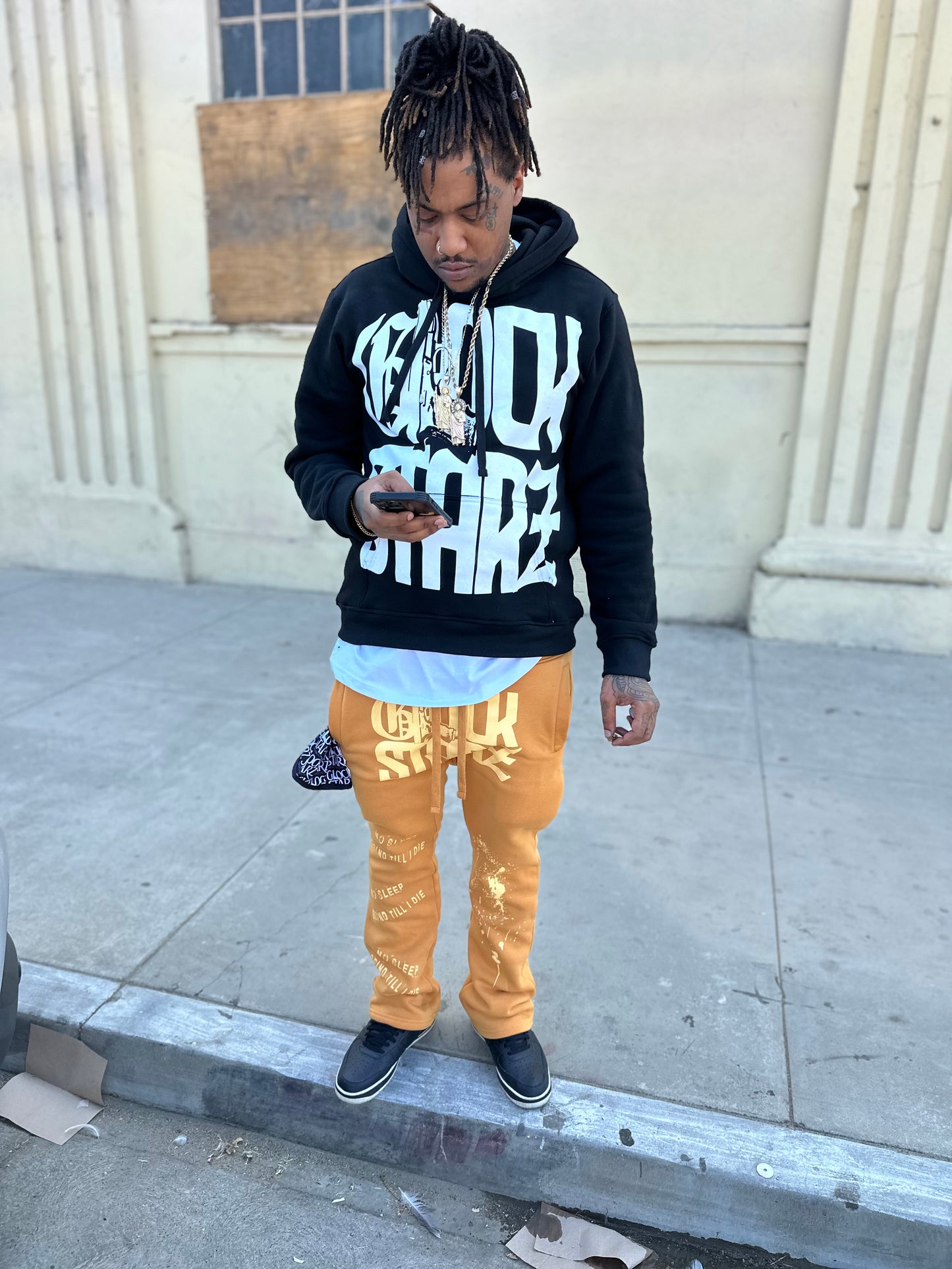 Glockstarz stack sweats (wheat)