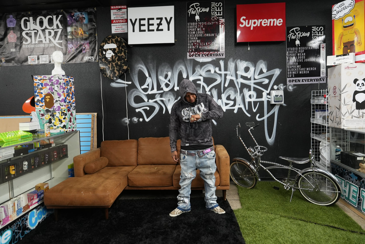 Glockstarz streetwear 'Rhinestone" pull over