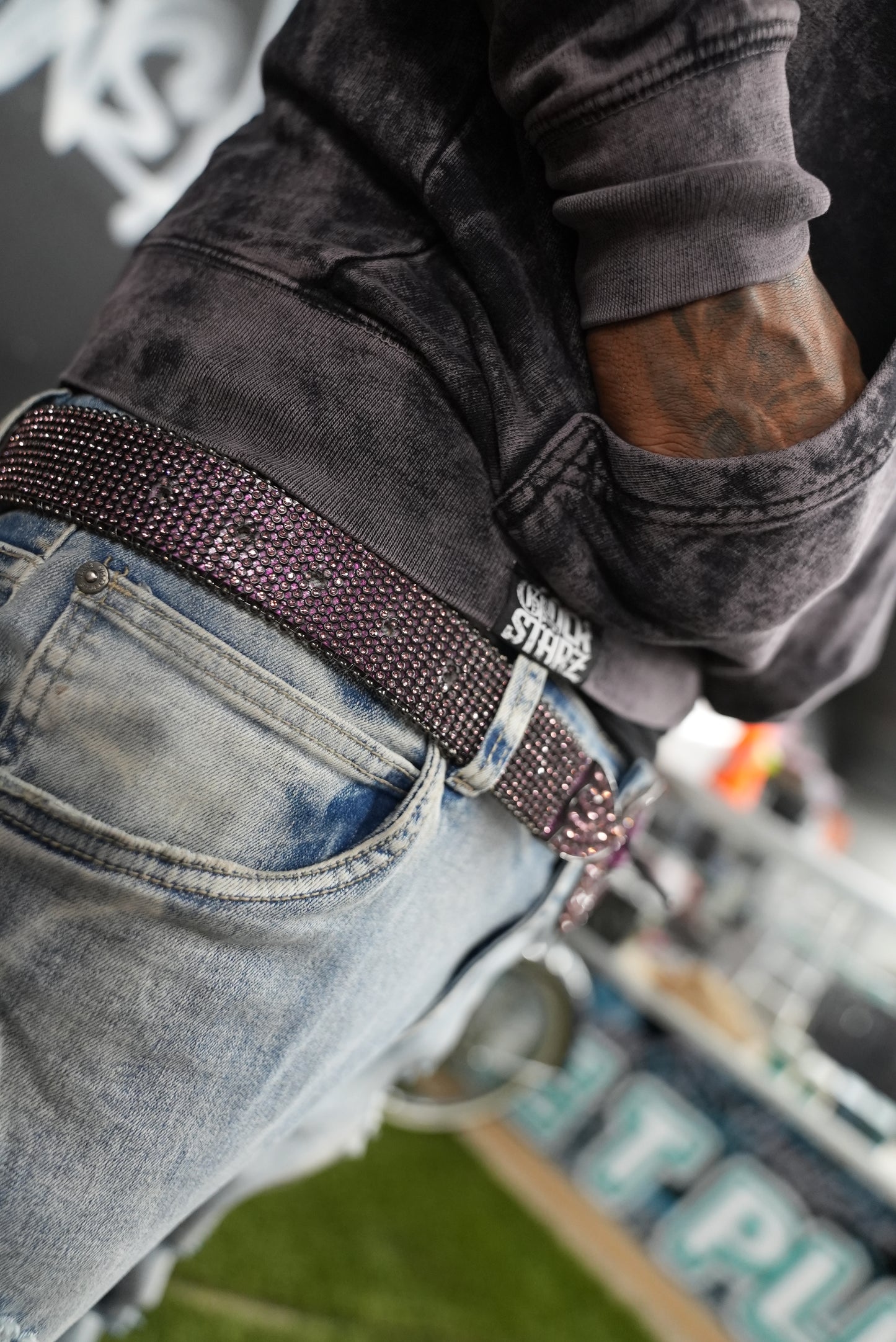 Glockstarz streetwear 'Rhinestone" pull over