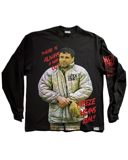 Glockstarz T shirt (long sleeve) freeze means run)