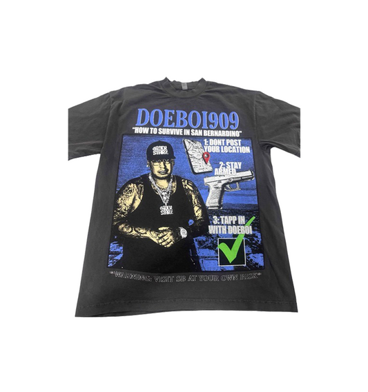 doeboi909 How To Survive In SB T-Shirt